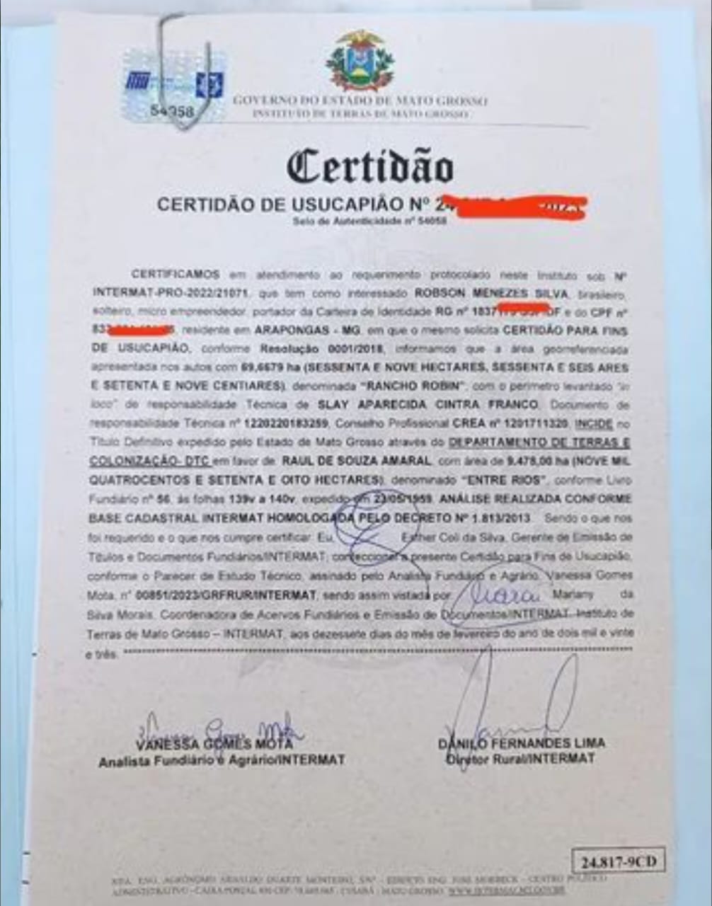 Área rural sem benfeitorias - 69,67 ha