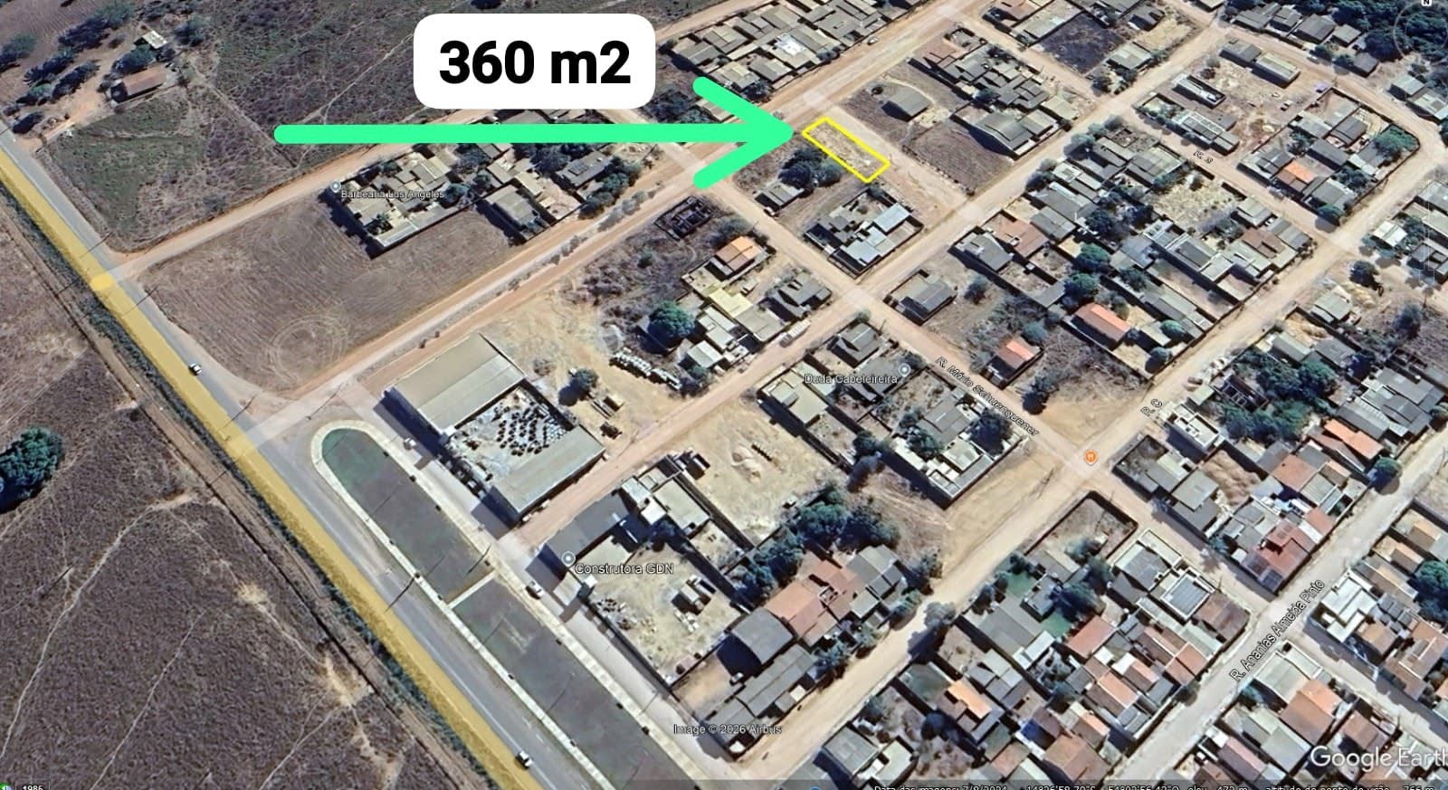Área urbana - 360 m2