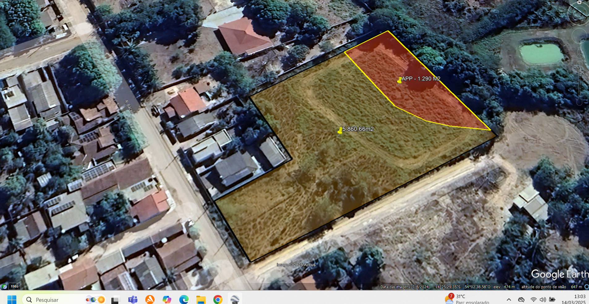 Área urbana - 5.860 m2