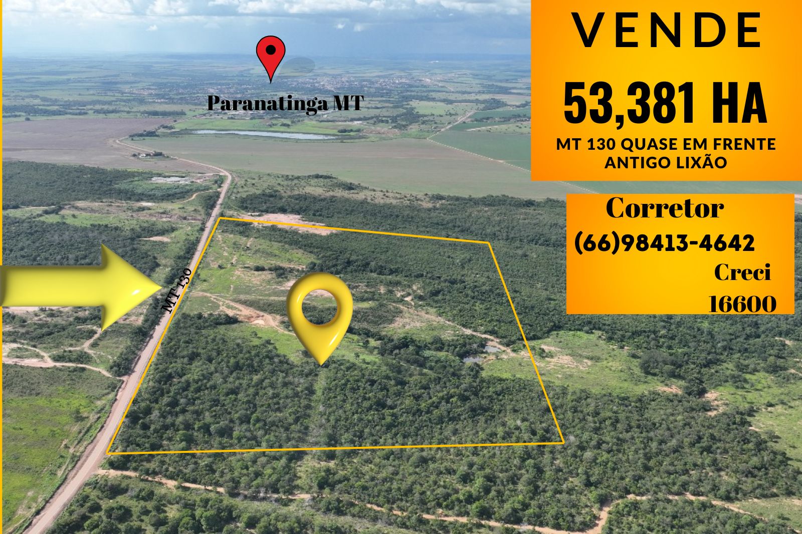 Chácara 53,00 ha - MT 130 Km 5